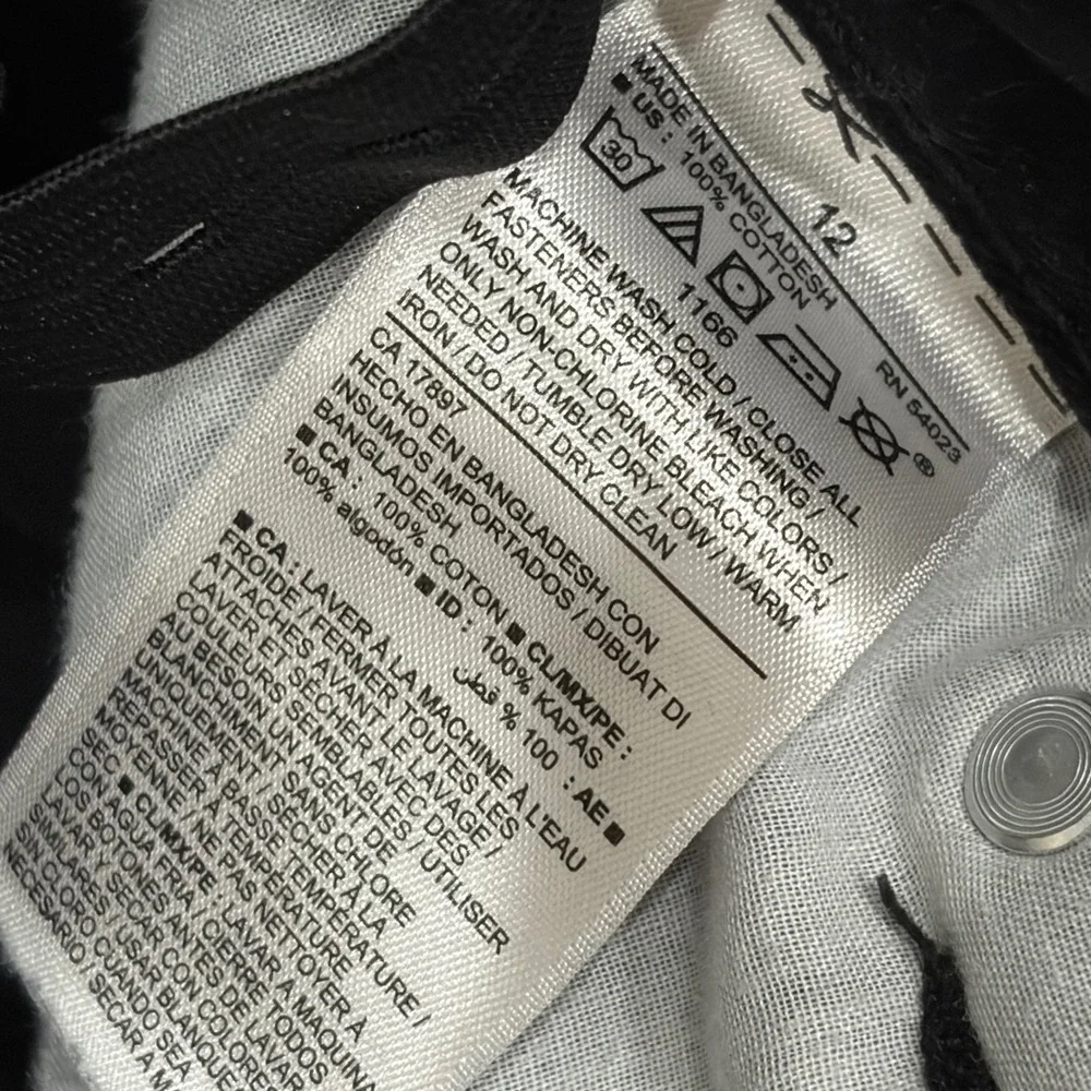Old Navy Kids‎ Skinny Jeans Black Denim Adjustable Waist Size 12